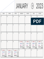 Minimal Clean 2023 Calendar