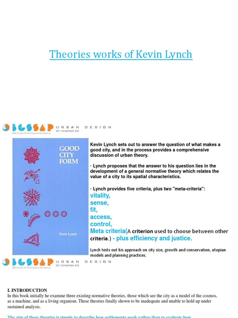 Kevin Lynch's Theory of Good City Form | PDF | Perception | Senses