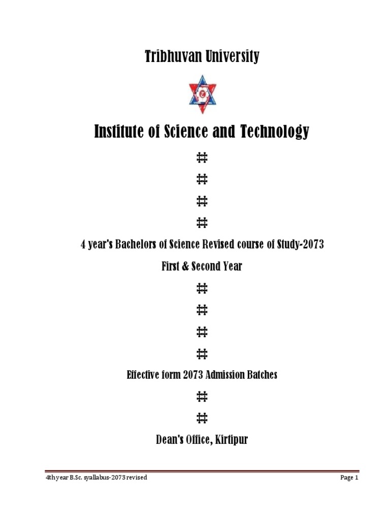Tu BSC Microbiology 1st Year Syllabus | PDF | Fern | Fungus