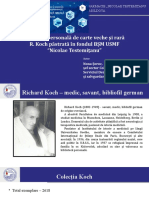 Nona Șoroc. Colecţia Personală de Carte Veche Şi Rară R. Koch Păstrată În Fondul BŞM USMF "Nicolae Testemiţanu