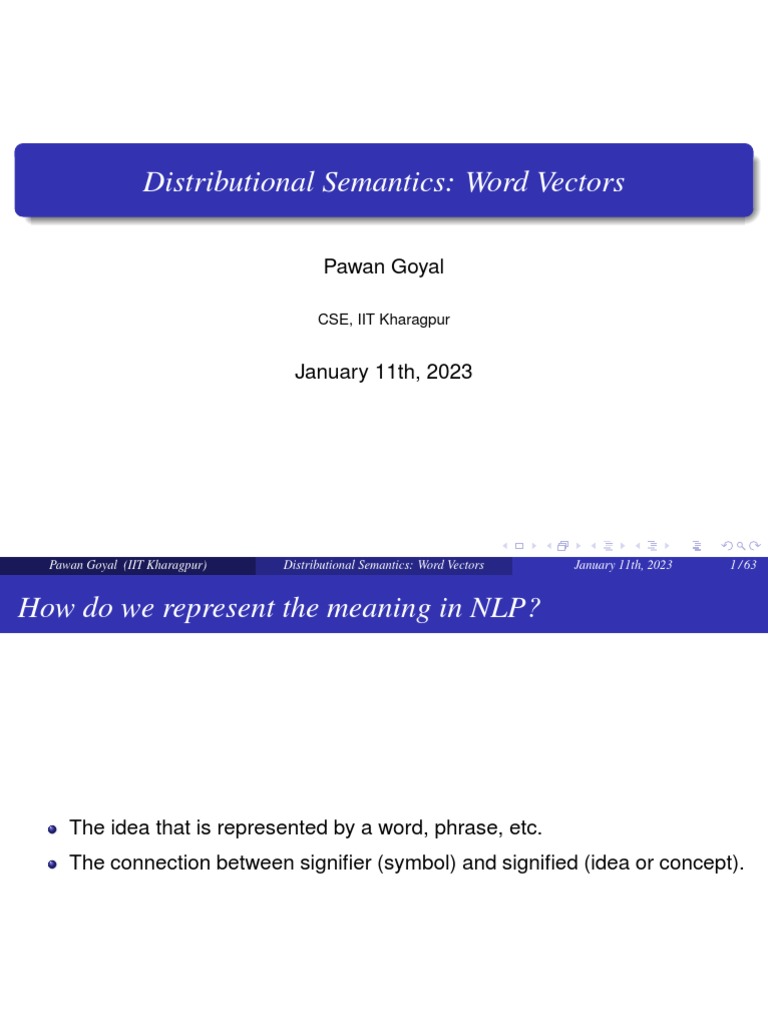 Distributional Semantics in NLP | PDF | Word | Vector Space