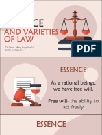 The Essence and Varieties of Law
