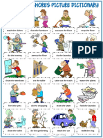 Household Chores Vocabulary Esl Picture Dictionary Worksheet For Kids