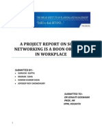 A Project Report on Social Networking is a Boon or a Bane in Workplace