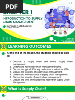 Chapter 1 - Introduction To Supply Chain Management