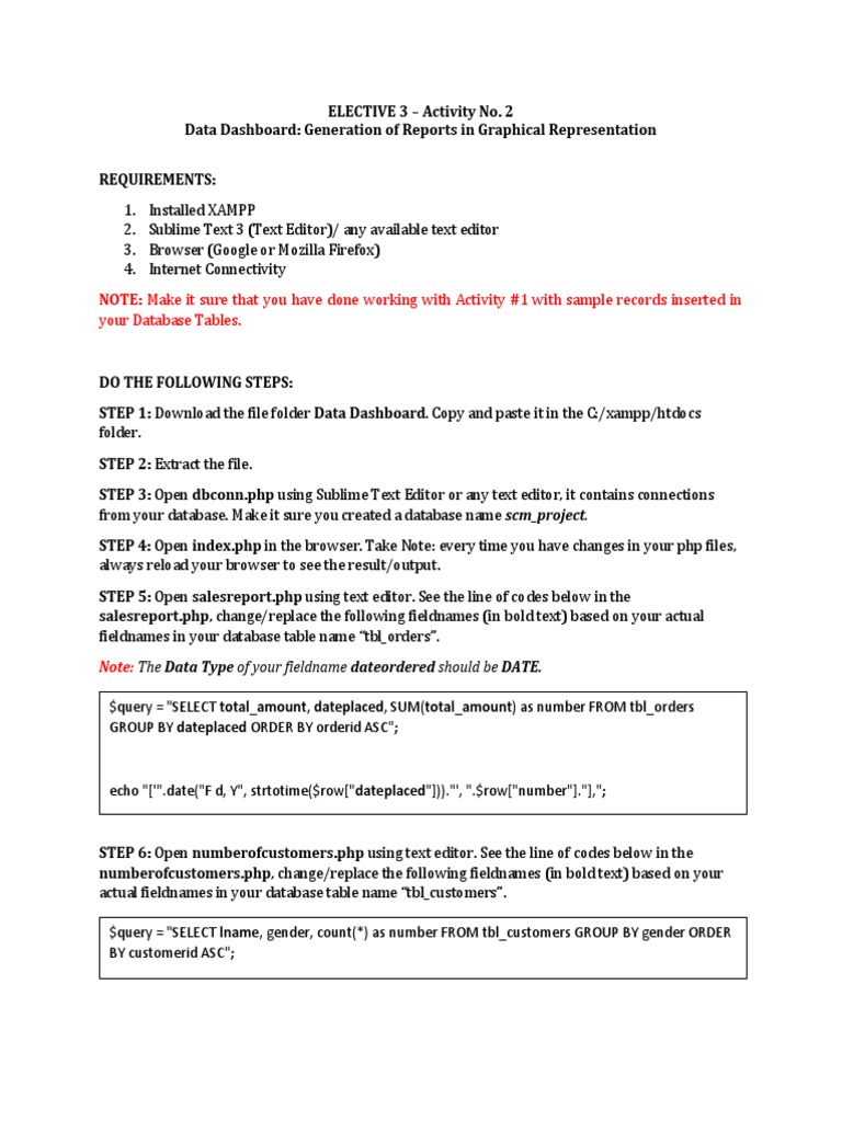 Guide For Activity No. 2 | PDF | Databases | Computer File