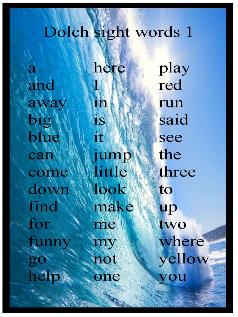 Dolch Sight Words 1 | PDF