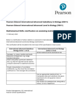 Edexcel Biology exams stats clarification