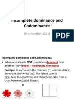 Incomplete Dominance and Codominance