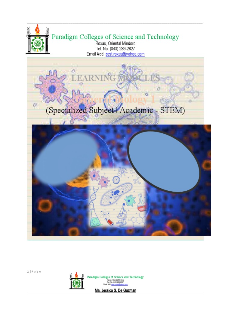 General Biology I | PDF | Cell (Biology) | Cell Membrane