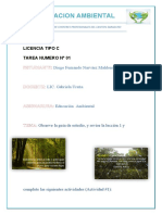 Educación ambiental para el cuidado del medio ambiente