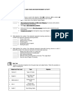 Module II - Main Task Reinforcement Activity