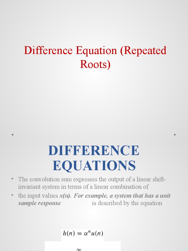 L05 Difference Equations PDF