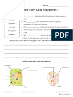 Animal and Plant Cells Assessment