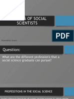 Professions of Social Scientists