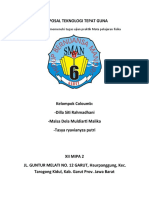 Proposal Teknologi Tepat Guna: Diajukan Untuk Memenuhi Tugas Ujian Praktik Mata Pelajaran Fisika