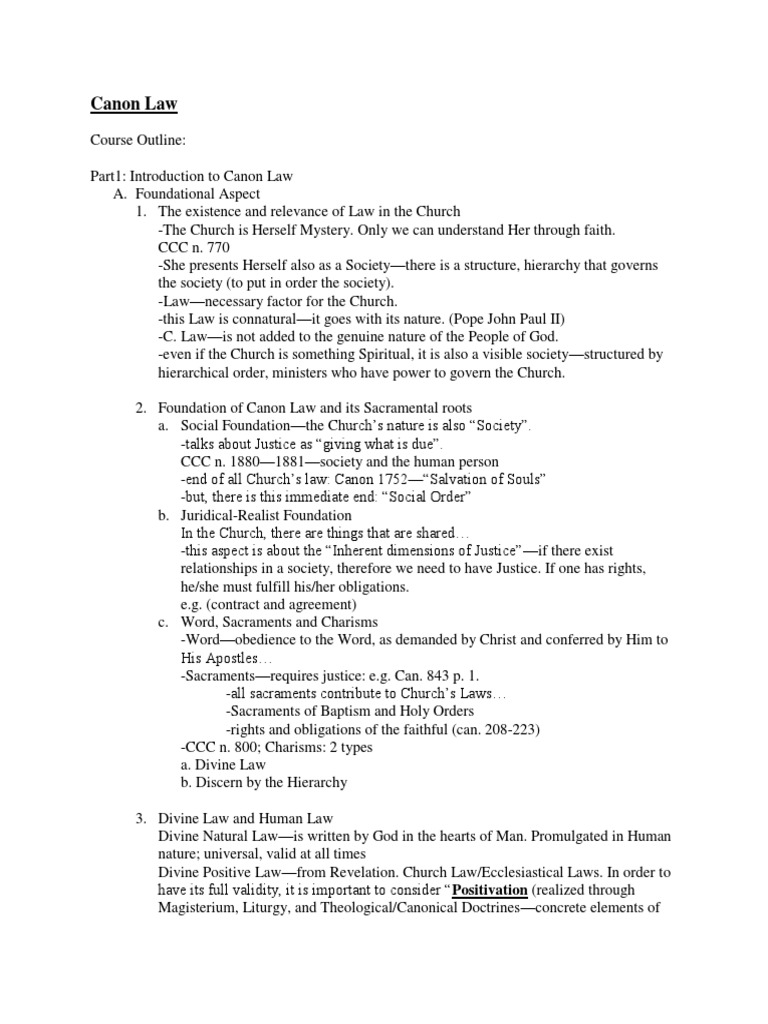 Canon law pdf catholic church pope