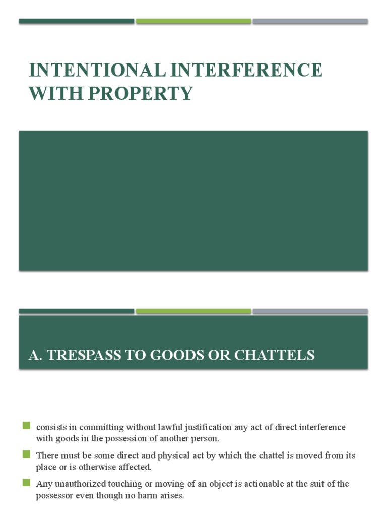 Intentional Interference With Property PDF Conversion (Law) Trespass