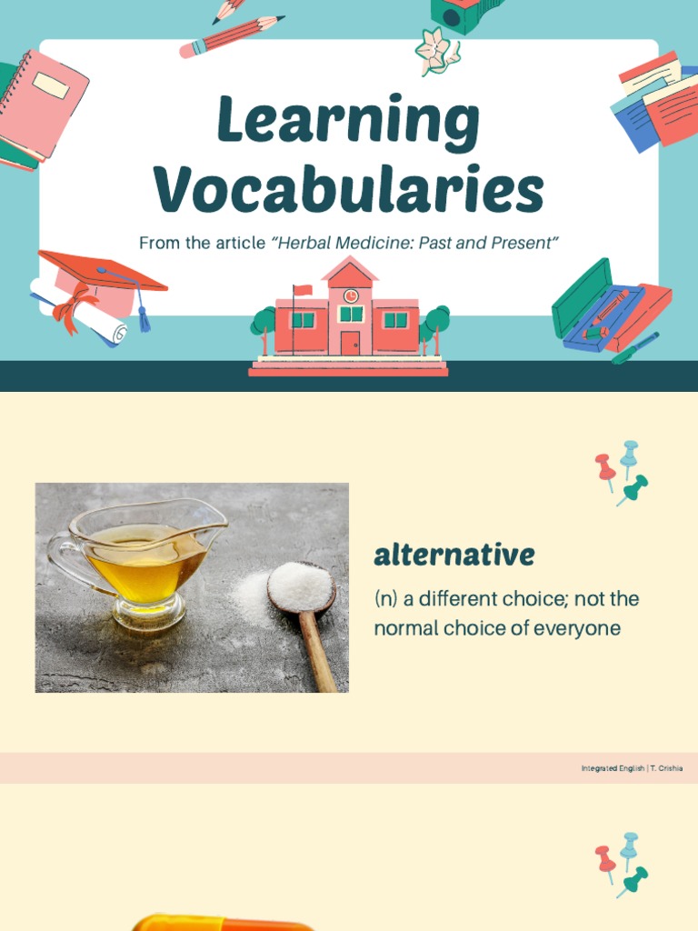 8 Herbal Medicine Past and Present Vocabulary PDF