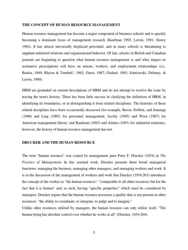 The History of Human Resource Management PDF Human Resource