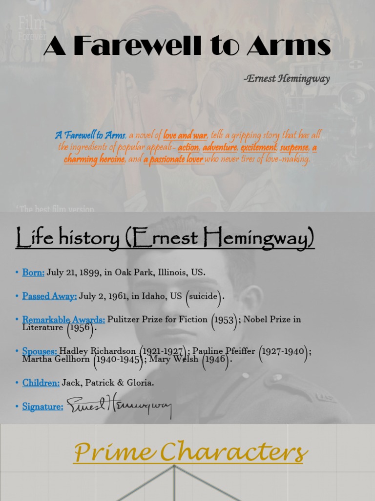 Farewell To Arms PDF