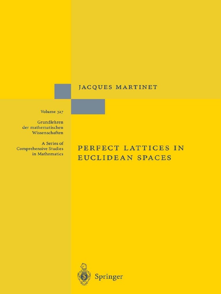 Martinet Perfect Lattices in Euclidean Spaces | PDF | Vector Space