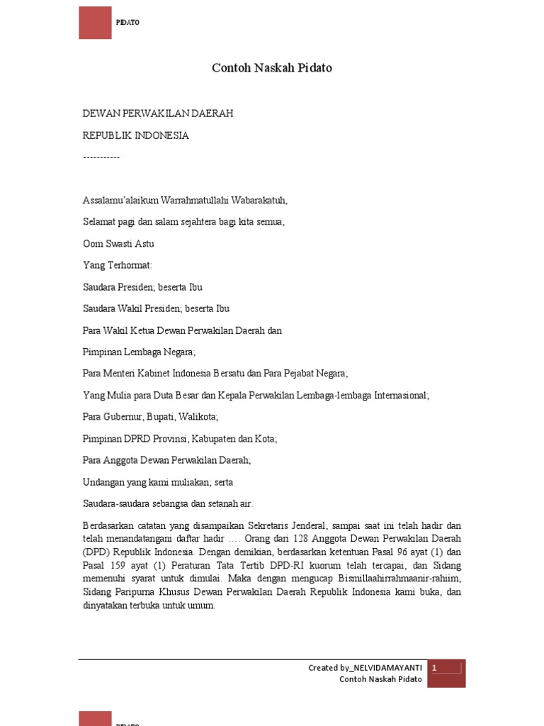 Microsoft Word Contoh Naskah Pidato