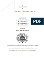 "Solar Water Heater": 1. Mr. Gaurav Waghmare J. 2. Mr. Sagar Yeole R. 3. Mr. Karan More K. 4. Miss Shital Bhor S