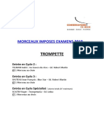 Morceaux Imposes Examens 2019 Trompette