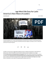 Delivering Change Won't Be Easy For Latin America's New Wave of Leaders - World Politics Review