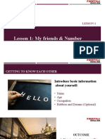 Talk 1: Lesson 1: My Friends & Number