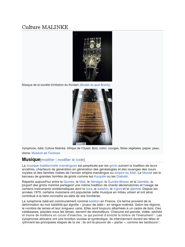 Culture et traditions des Malinké | PDF | Afrique | Sénégal