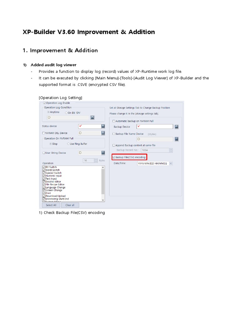 XP-Builder V3.60 Update Overview | PDF | Computer File | File Format