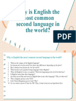 Why Is English The Most Common Second Language in The World