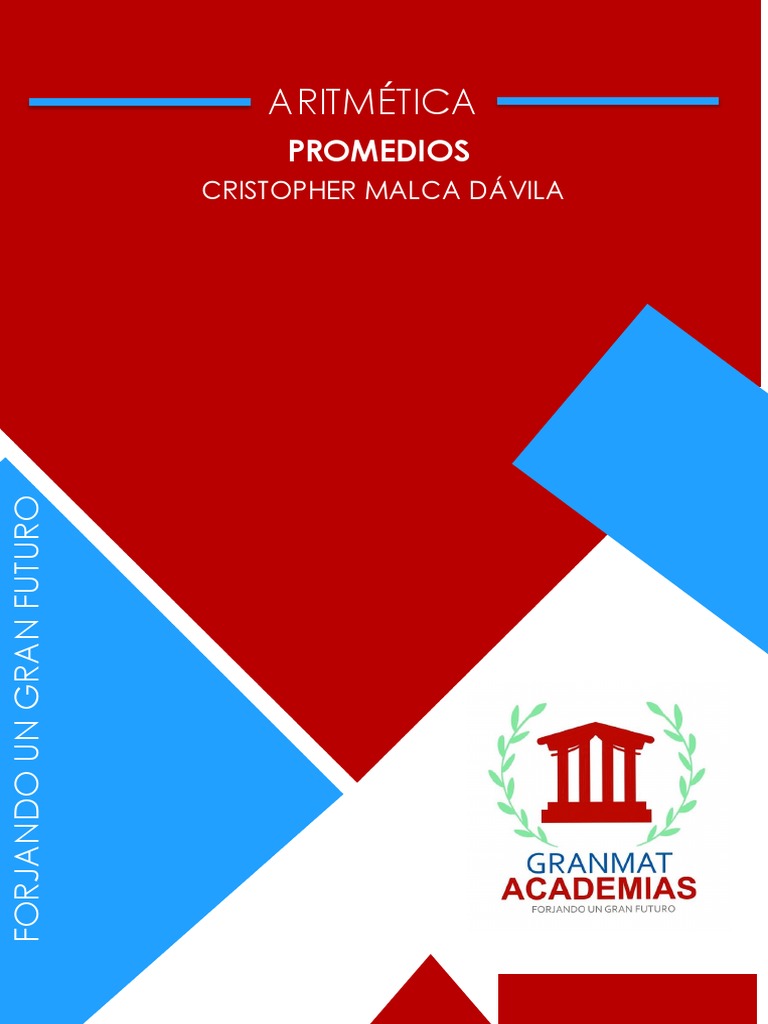 Promedios Descargar Gratis Pdf Aritmética Matemáticas