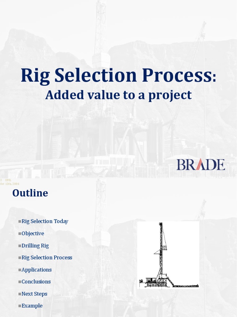 Rig Selection Process for Optimal Value | PDF | Drilling Rig | Spreadsheet