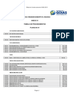 Edital de Credenciamento com tabela de procedimentos médicos