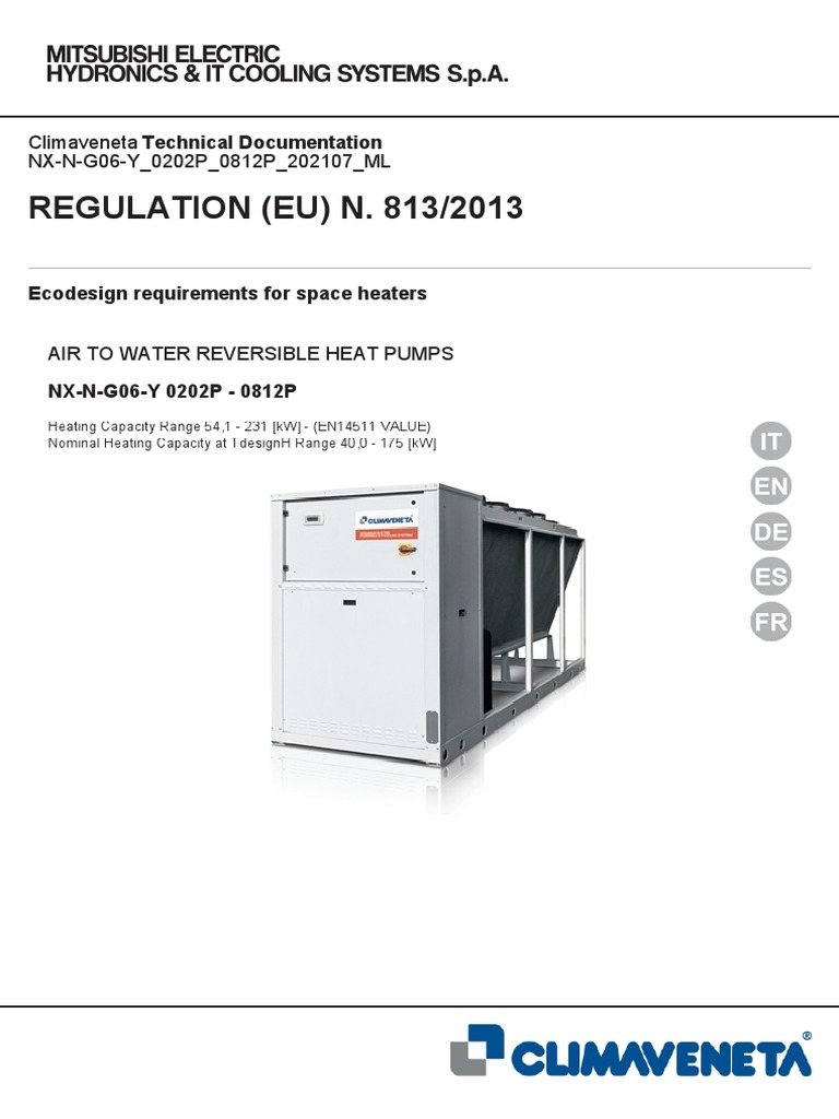 Technical documentation regulation eu n 813 2013 nx n g06 y 2