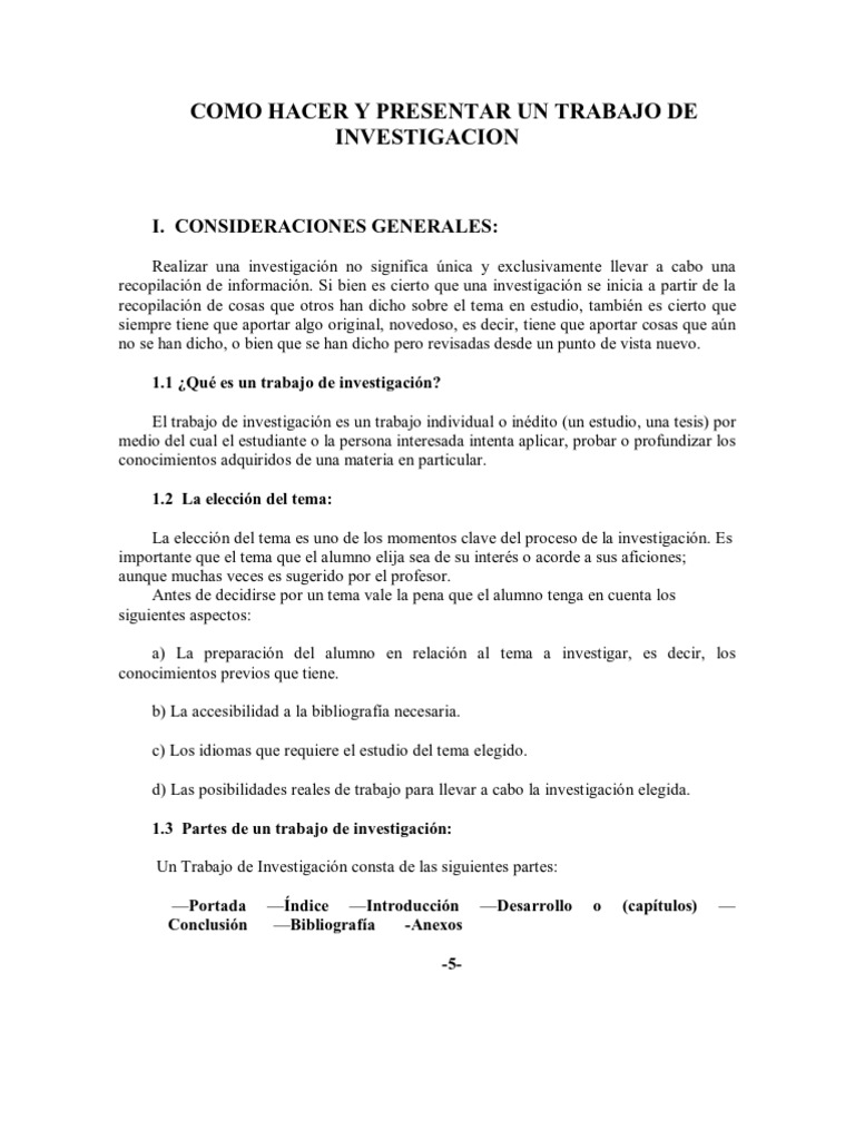 Cómo Hacer un Trabajo de Investigación | PDF | Bibliografía | Diccionario