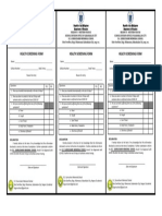 Health Screening Form