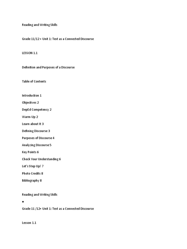 Reading and Writing Skills | PDF | Discourse | Experience