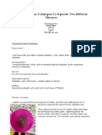 Separating Mixtures: Filtration, Crystallization, Chromatography