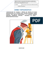 Informe Topografico de Av Soldado Quiterio Gallardo