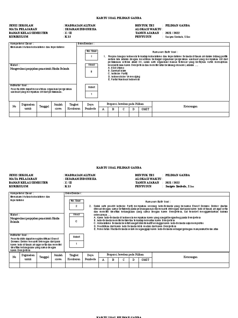 Kartu soal pilihan ganda autorecovered pdf
