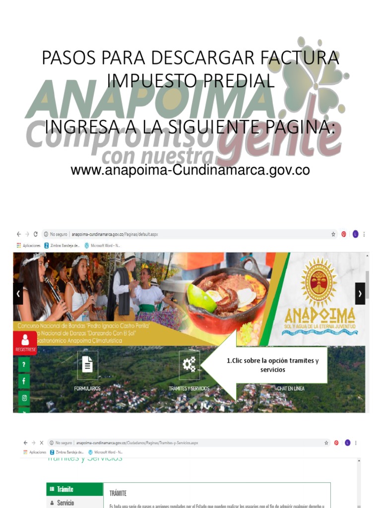 Cómo descargar el impuesto predial Anapoima | PDF