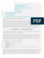 Como agem os antialérgicos e quais são as opções de tratamento