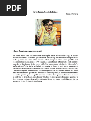 Jorge Zabala, filósofo boliviano