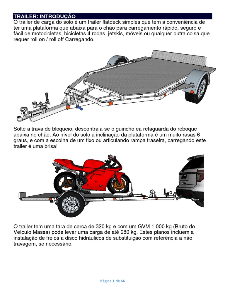 Reboque Tipo Plataforma | PDF | Eixo | Freio