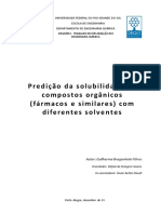 Solubilidade Compostos Orgânicos