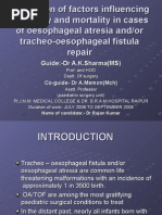 Tracheo-Oesophageal Fistula